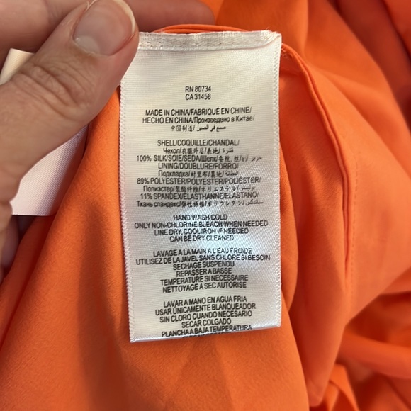 BCBGMaxAzria Orange Halter Prom Dress - Picture 7 of 14